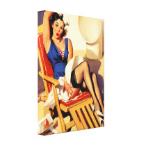 Vintage Gil Elvgren Cruise Ship Pinup Girl Canvas Gallery Wrapped Canvas