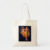 Vintage Gil Elvgren Hula Hawaiian Pin UP Girl Canvas Bag