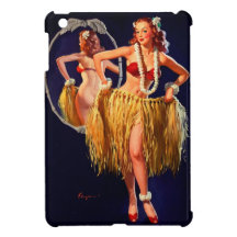 Vintage Gil Elvgren Hula Hawaiian Pin UP Girl Cover For The iPad Mini