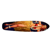 Vintage Gil Elvgren Hula Hawaiian Pin UP Girl Skate Board Decks