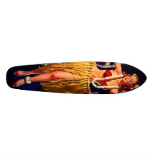 Vintage Gil Elvgren Hula Hawaiian Pin UP Girl Skate Board Decks