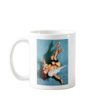 Vintage Gil Elvgren Pin UP Girl on The Phone Mug