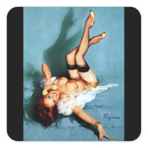 Vintage Gil Elvgren Pin UP Girl on The Phone Sticker