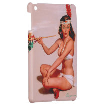 Vintage Gil Elvgren Pin Up Girl Smoking Peace Pipe iPad Mini Case