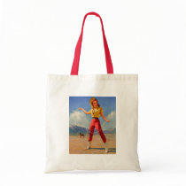 Vintage Gil Elvgren Ranch Wester Pin up girl Canvas Bag