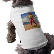 Vintage Gil Elvgren Ranch Wester Pin up girl Dog Clothes