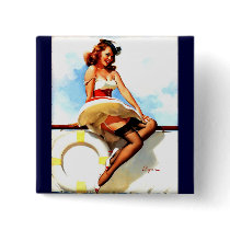Vintage Gil Elvgren Sailor Nautical Pin up Girl