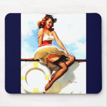 Vintage Gil Elvgren Sailor Nautical Pin up Girl