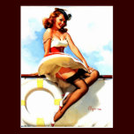 Vintage Gil Elvgren Sailor Nautical Pin up Girl postcards