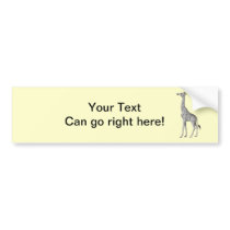 Vintage Giraffe Bumper Sticker