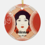 Vintage Girl Bridesmaid Christmas Ornament
