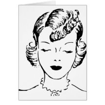 VIntage Girl Card