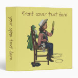 Vintage Girl Cowgirl Looking  Mirror She's so Vain 3 Ring Binders
