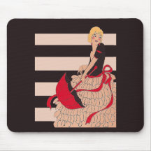 Vintage Girl Mouse Pads