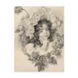 Vintage Girl Post Card