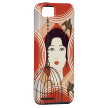 Vintage Girly Birdcage Love Bird iphone Case iPhone 5 Cases