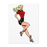Vintage Glamour Blonde Blombshell Girl Next Door Postcard