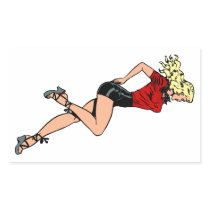 Vintage Glamour Blonde Blombshell Girl Next Door Rectangle Sticker