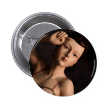 Vintage Glamour Girl Fashion Mannequin Buttons