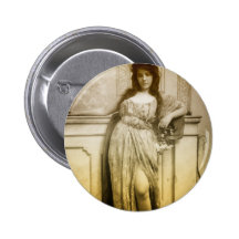 Vintage Glamour Portrait Button