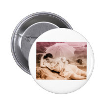 Vintage Glamour Portrait Pinback Button