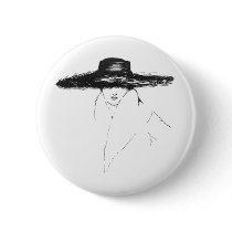 Vintage Glamour Woman Buttons