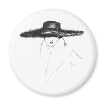 Vintage Glamour Woman Magnets
