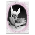 Vintage Glamourous Easter Bunny Card