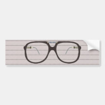 vintage glasses bumper sticker