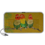 Vintage Golden Love Birds Doodle Speaker