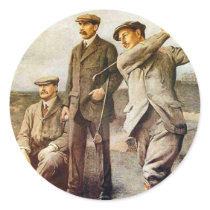 Vintage Golf Round Sticker