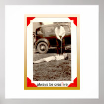 vintage golfer print