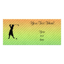 Vintage Golfer Rack Card Design