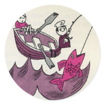 Vintage Gone Fishin' Sticker