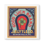 Vintage Good Luck Brand J. Bl Lytle Co. Crate Labe Refrigerator Magnet