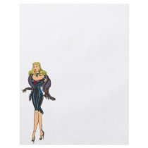 Vintage Gorgeous Glamour Girl Retro Blonde Pinup Full Colour Flyer