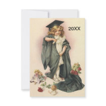 Vintage Graduation 2012 Invitation Dolls Roses Gal