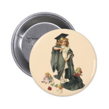 Vintage Graduation, Congratulations Class of 2012 Pinback Buttons