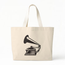 Vintage Gramophone Canvas Bag