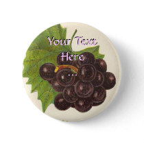 Vintage Grapes Button