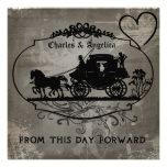 Vintage Gray This Day Forward Wedding Invitet