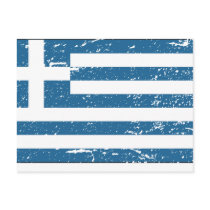 Vintage Greece Flag Post Card