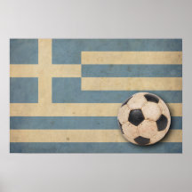 Vintage Greece Flag Poster