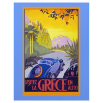 Vintage Greece Travel Poster on Cards & Notecards Letterhead