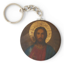 VINTAGE GREEK ORTHODOX ICON KEYCHAIN