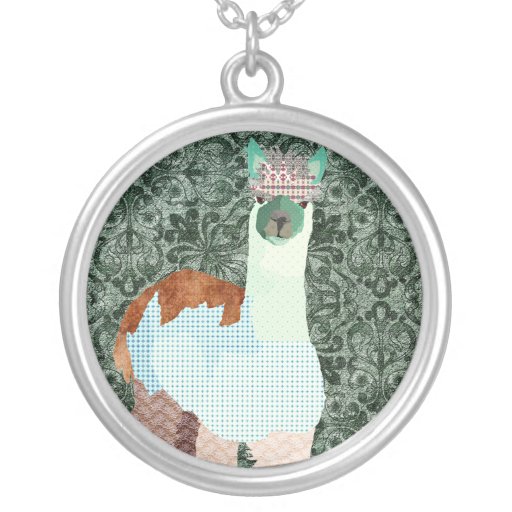 Vintage Green Alpaca Art Necklace