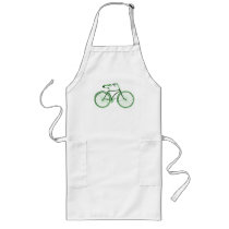 Vintage Green Bicycle Aprons
