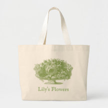 Vintage Green Flower Arrangement Bags
