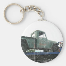 Vintage Green Jeep Key Chains