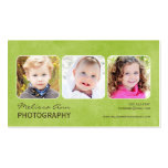 Vintage Green Portrait Photographer Business Card